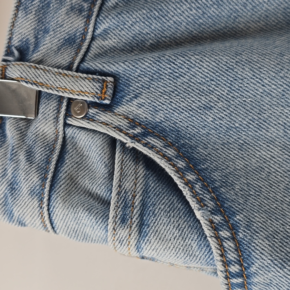 Pilcro Light Blue Denim Skirt with Brand Label - Picture 11 of 13